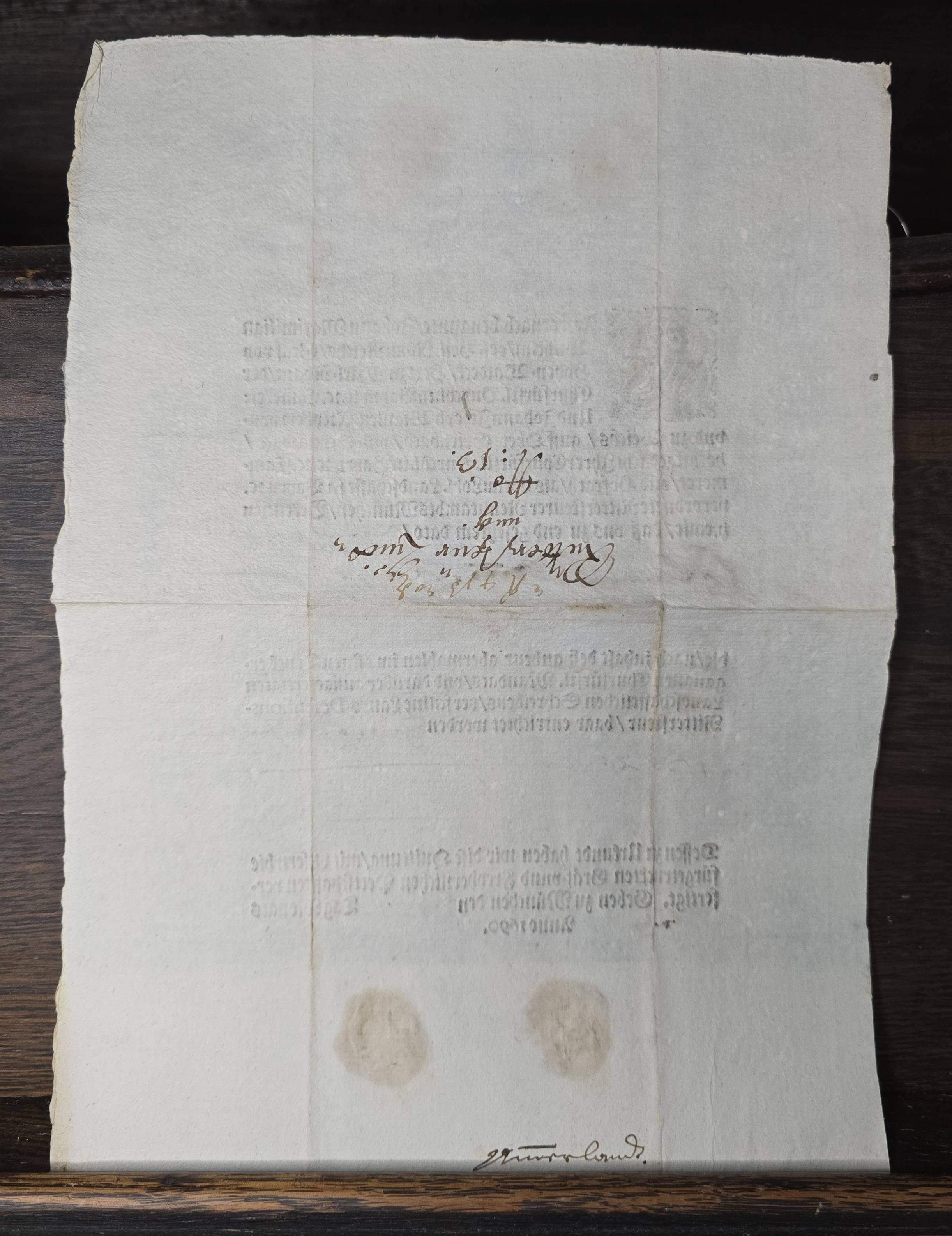 1690 Schloss Ammerland (Ammerland Castle) Estate Document: Military Defense Tax & Army Protection During Nine Years' War — additional image 2